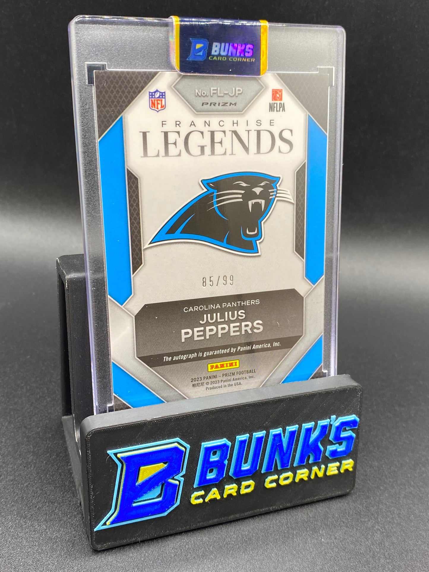 2023 Julius Peppers Franchise Legends Blue Cracked Ice Auto 85/99