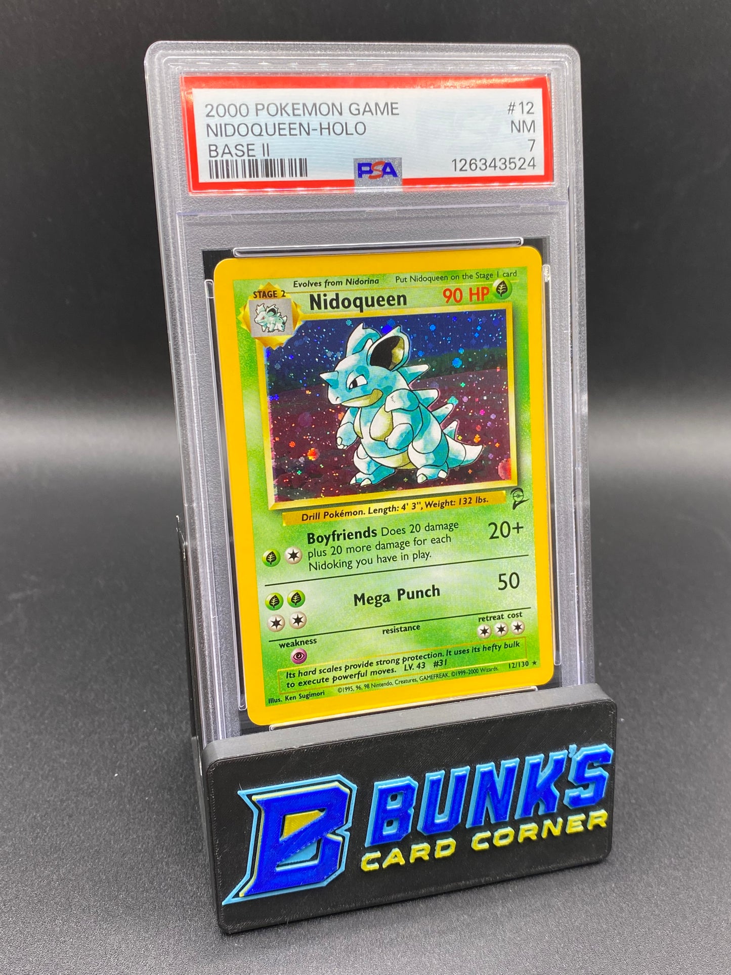 Nidoqueen Holo Base Set 2 PSA 7