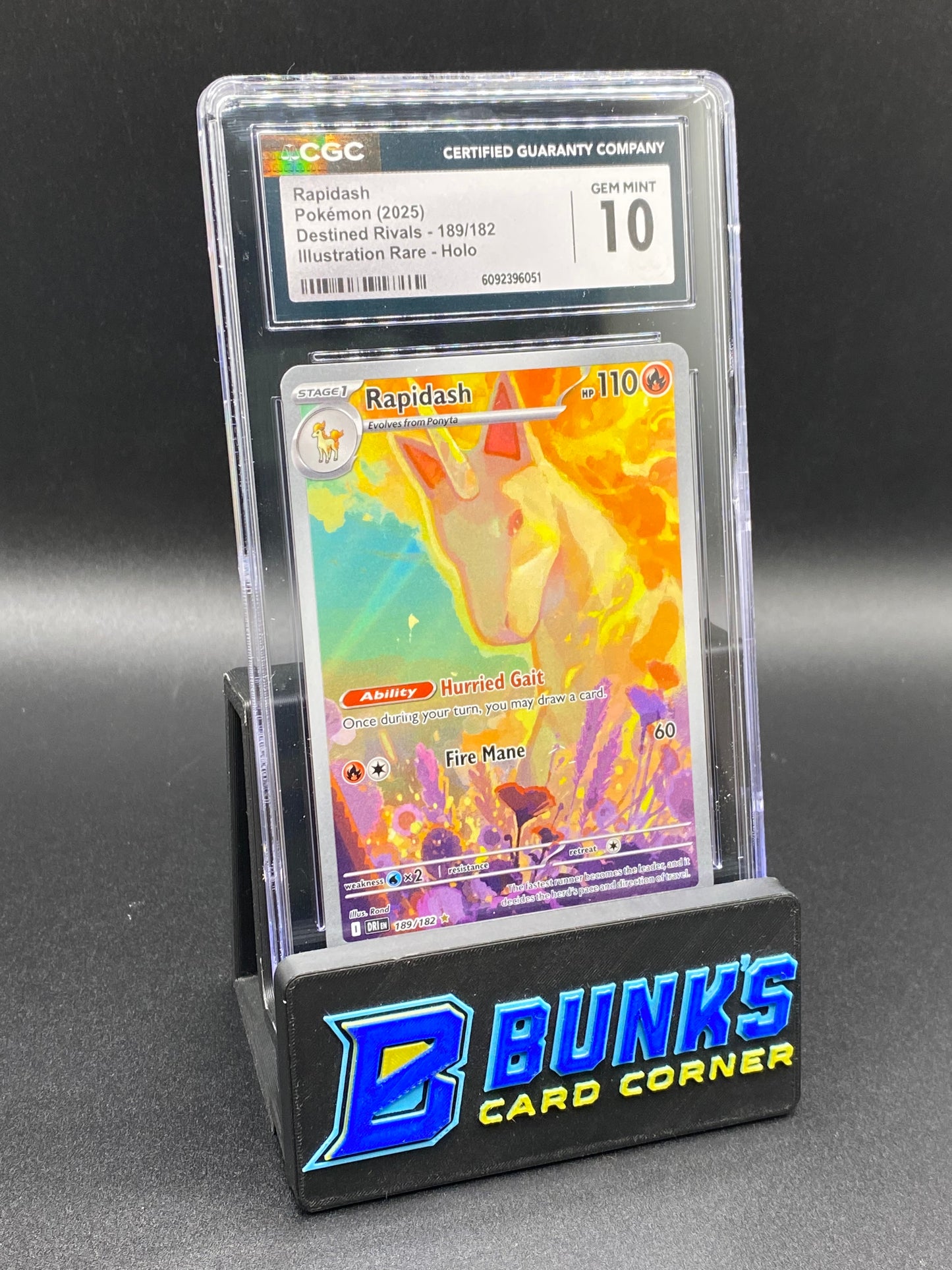 Rapidash Illustration Rare Destined Rivals CGC 10