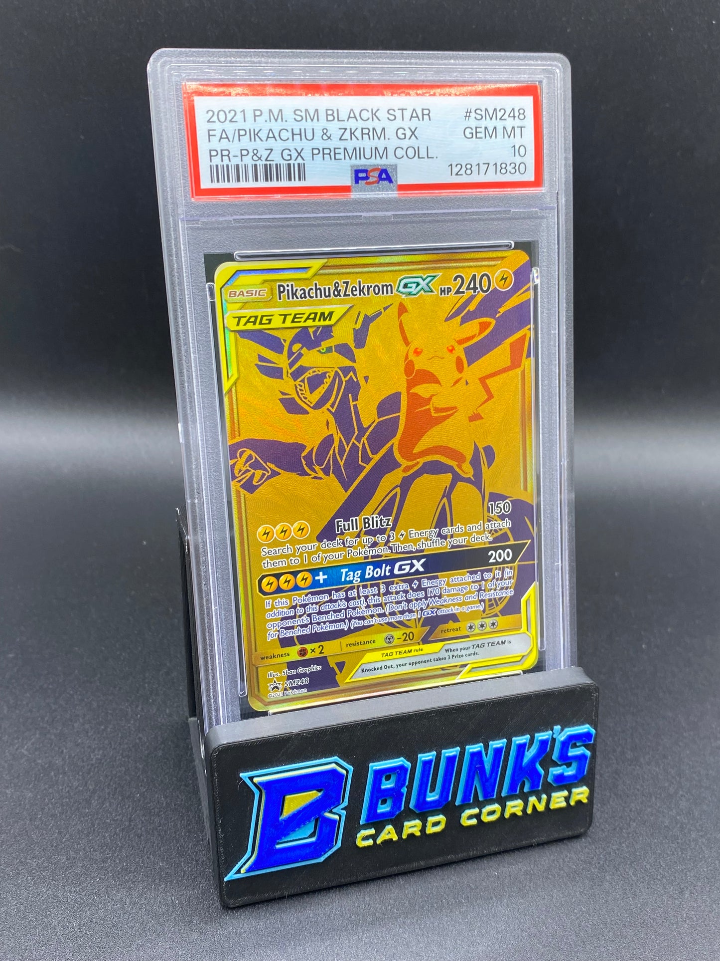 Pikachu & Zekrom gx Promo PSA 10