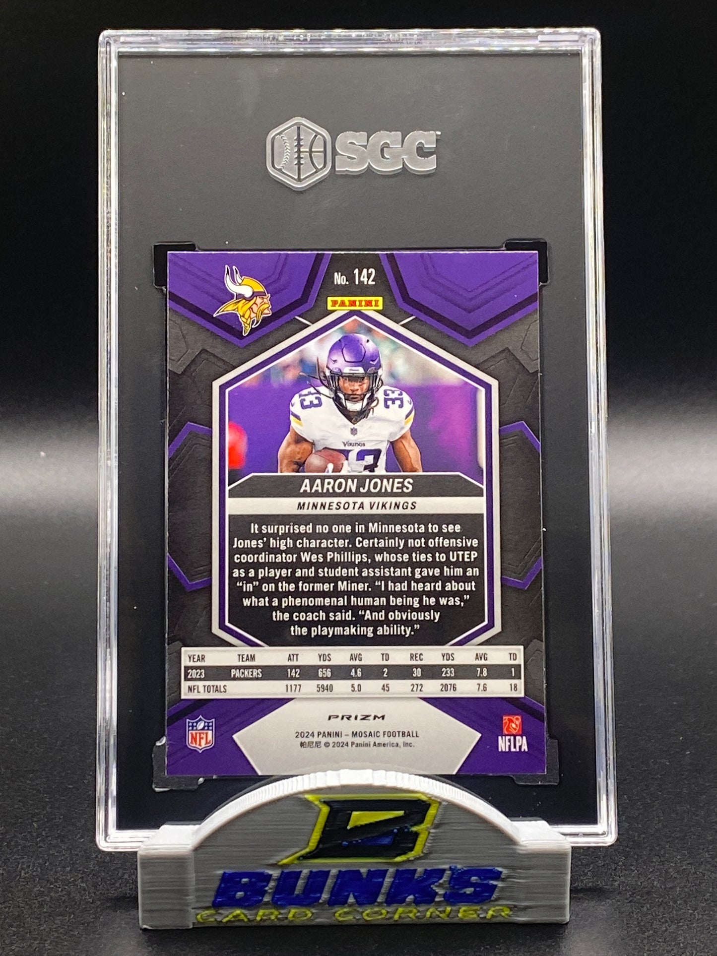 2024 Aaron Jones Genesis Prizm SGC 10 (Box 13)