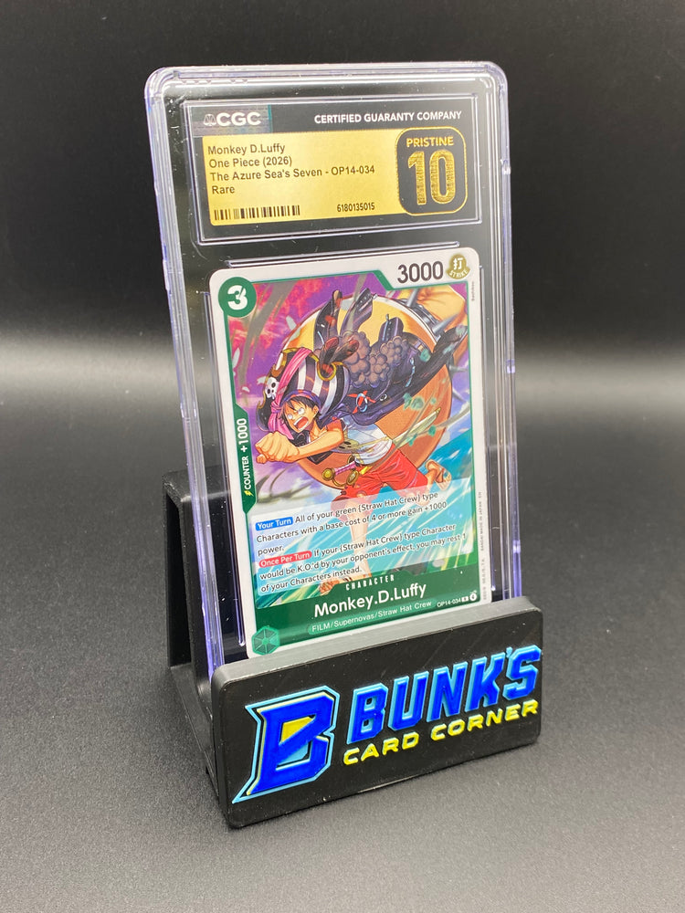Monkey D. Luffy Rare OP14-034 CGC PRISTINE 10