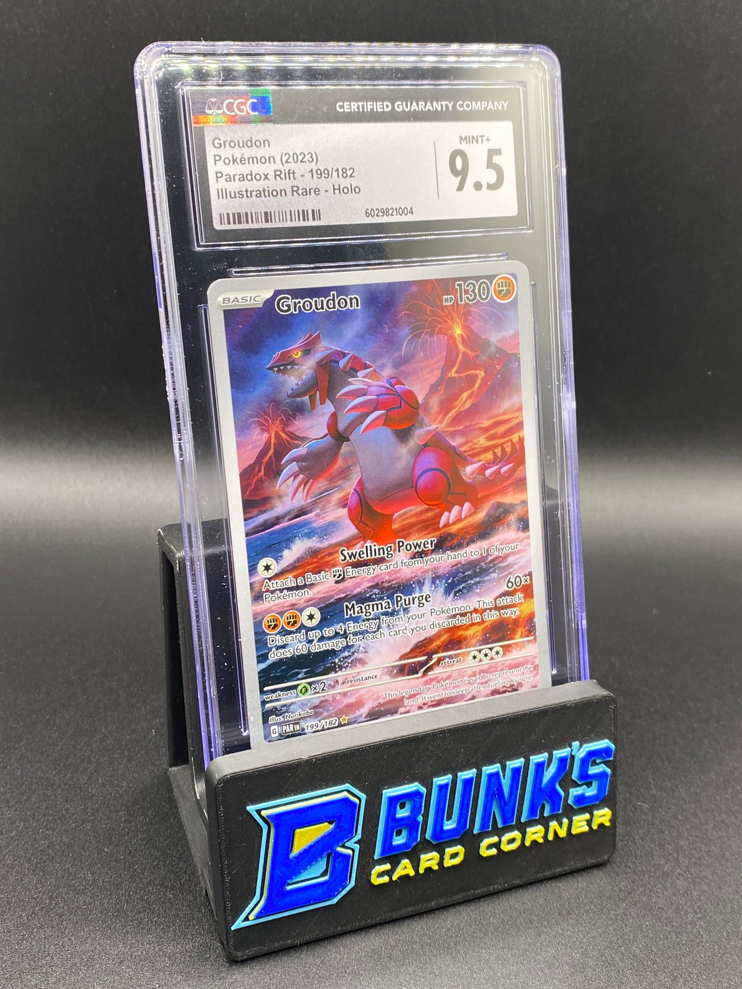 Groudon Illustration Rare Paradox Rift CGC 9.5