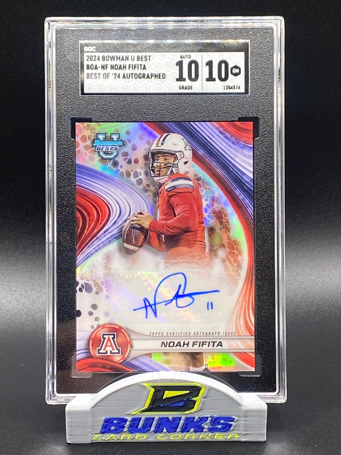 2024 Noah Fifita AUTOGRAPHED Bowman U Best SGC 10|10 (Box B10)