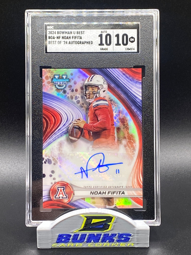 2024 Noah Fifita AUTOGRAPHED Bowman U Best SGC 10|10