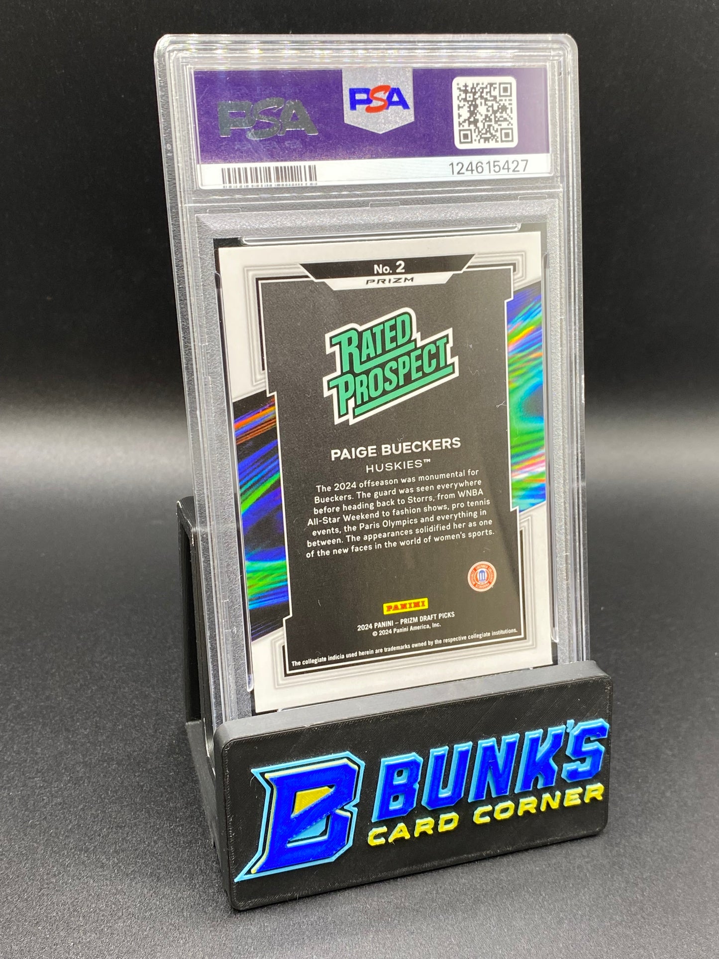 2024 Paige Bueckers Rated Prospect Orange Ice PSA 10