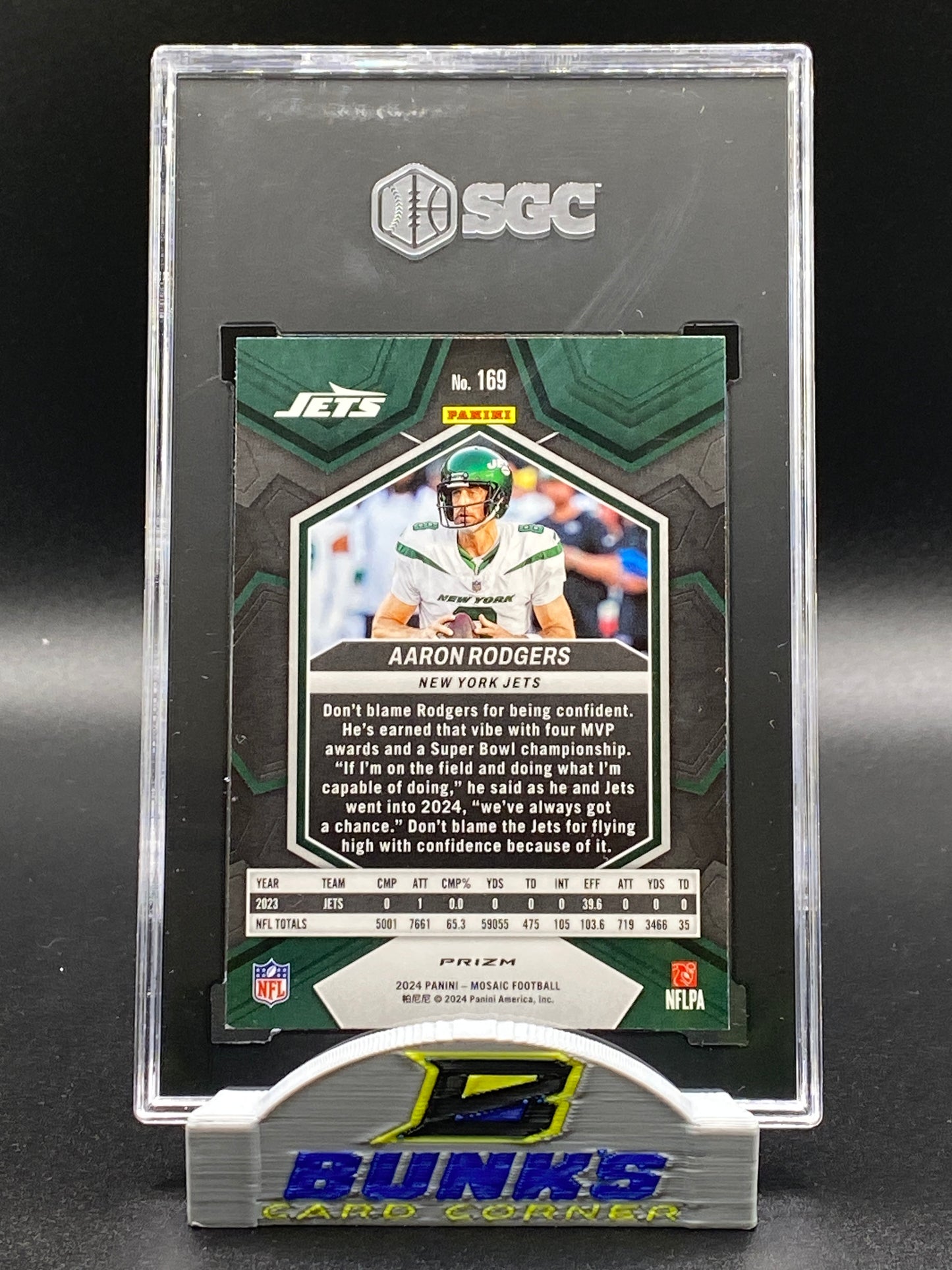 2024 Aaron Rodgers Genesis Prizm SGC 9 (Box 15)
