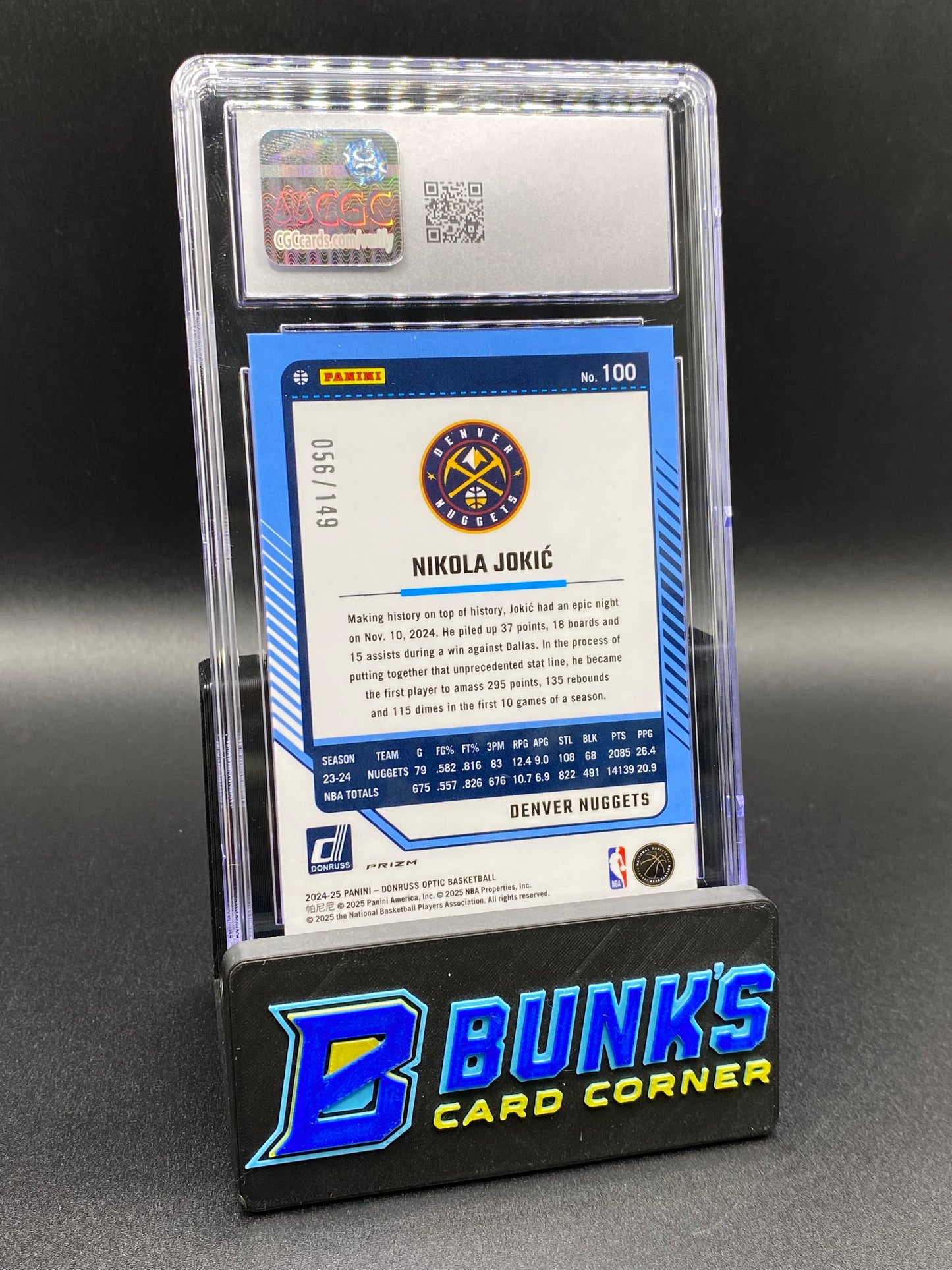 2024-25 Nikola Jokic Green Shock CGC 10 56/149