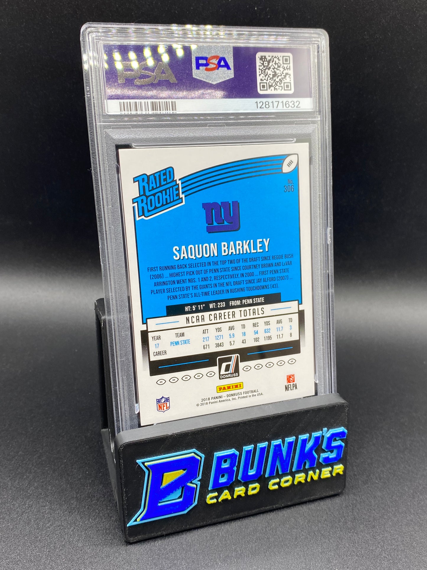 2018 Saquon Barkley Red Press Proof PSA 8 RR