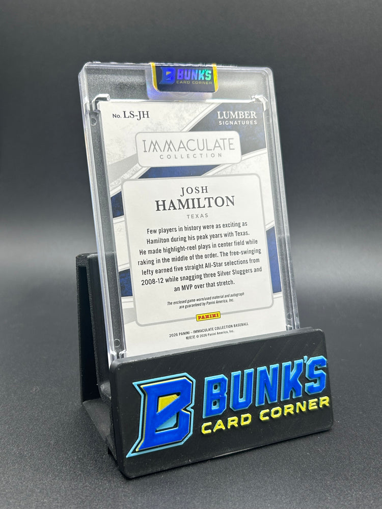 2026 Josh Hamilton Immaculate On Card Auto 27/35