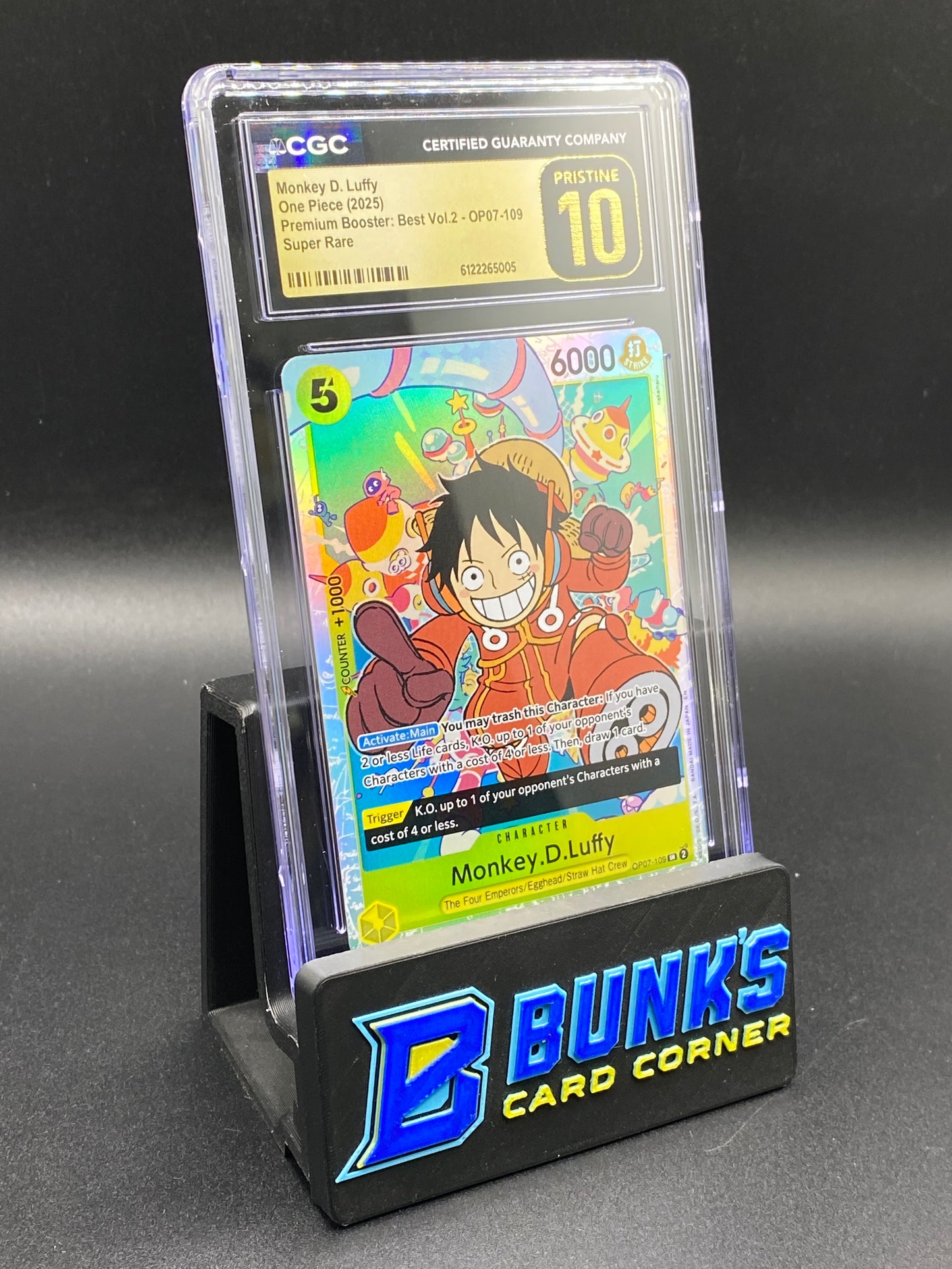 Monkey D. Luffy Super Rare OP07 CGC PRISTINE 10