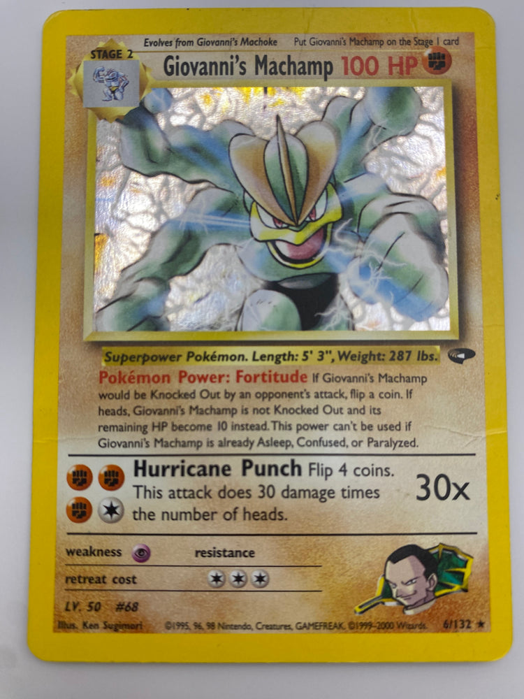 Giovanni's Machamp Holo Gym Challenge HP
