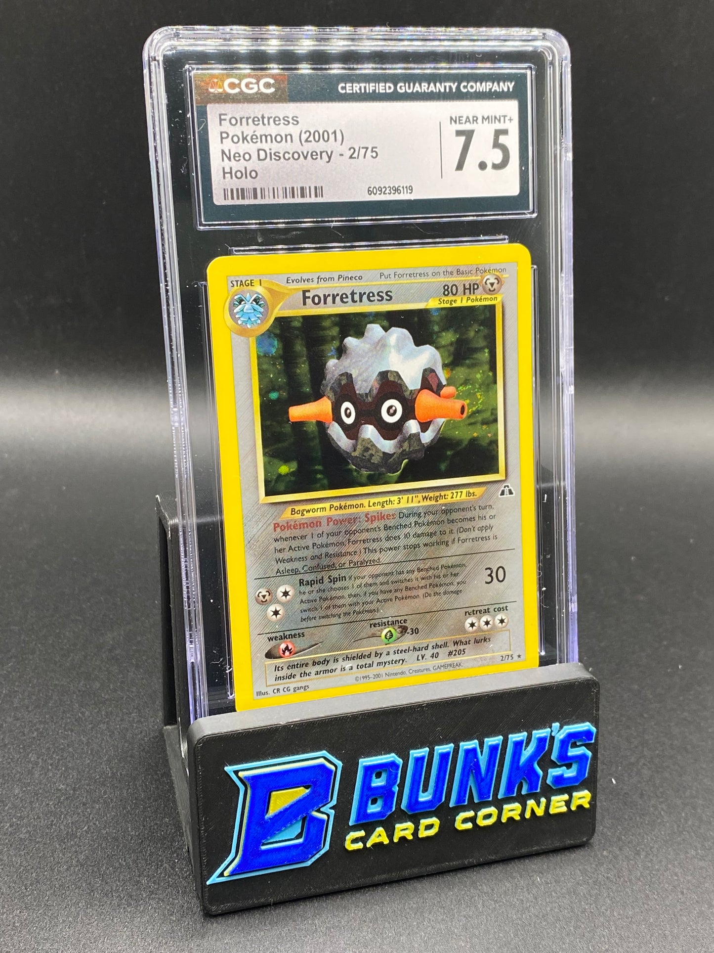 Forretress Holo Neo Discovery CGC 7.5