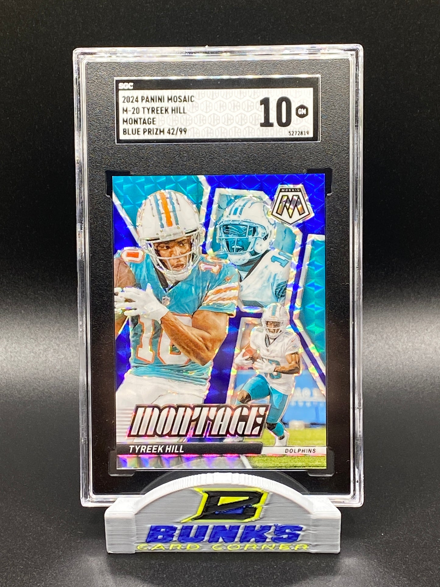 2024 Tyreek Hill Blue Prizm 42/99 SGC 10 (Box A3)