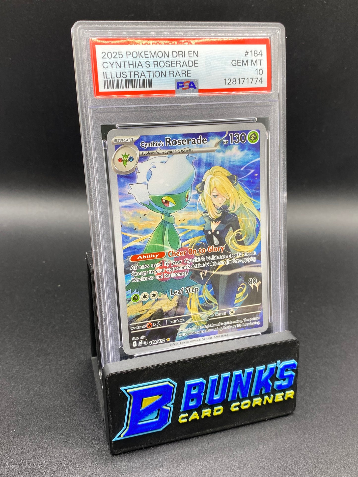 Cynthia's Roserade Illustration Rare Destined Rivals PSA 10