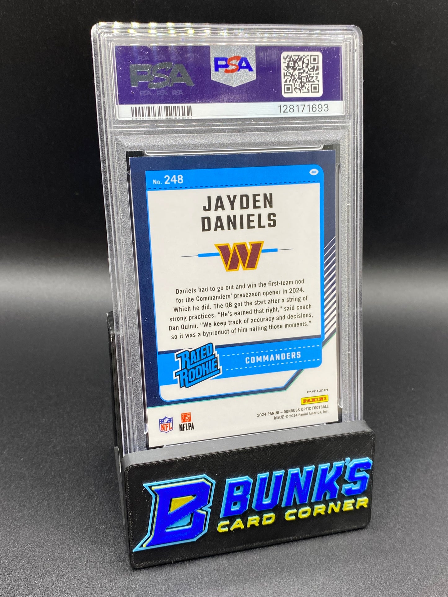 2024 Jayden Daniels Green Hyper PSA 9 RR