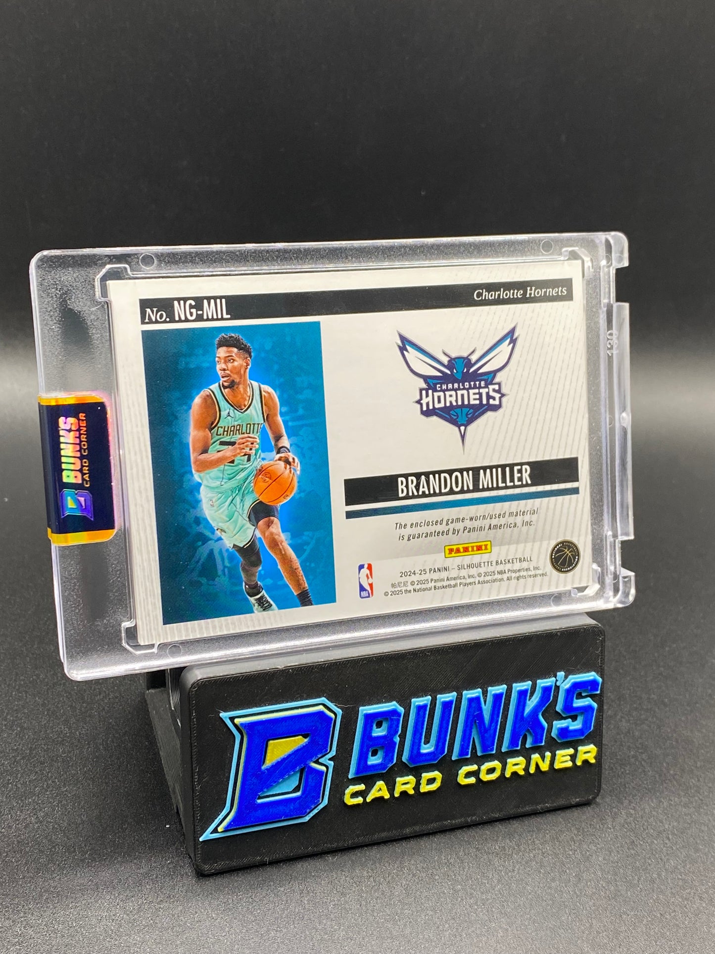 2024-25 Brandon Miller Game Used Patch Gear