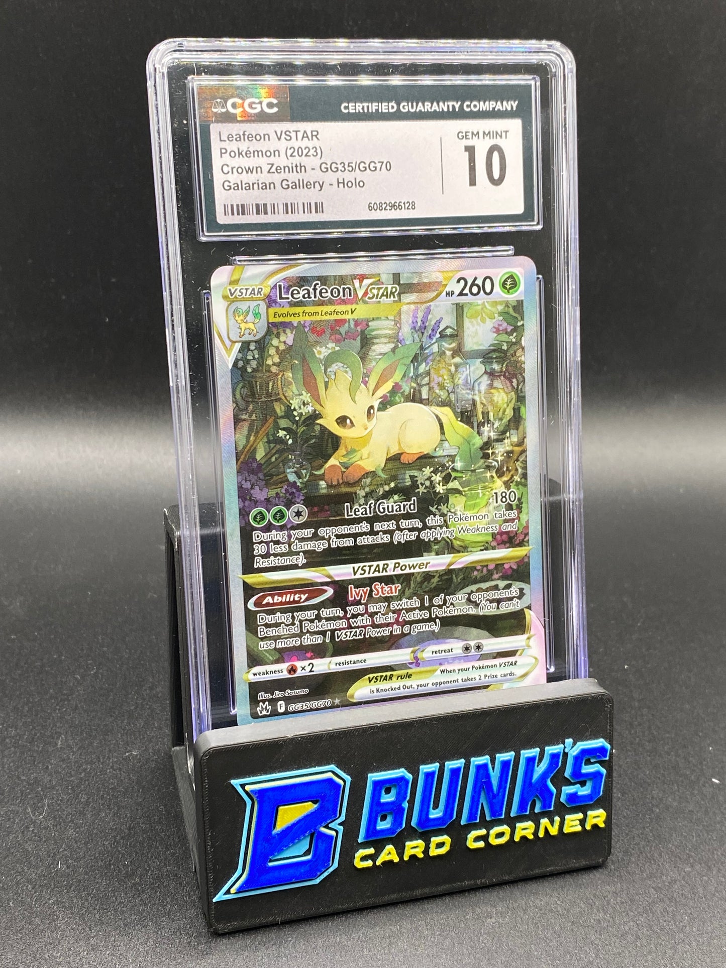 Leafeon Vstar Galarian Gallery Crown Zenith CGC 10