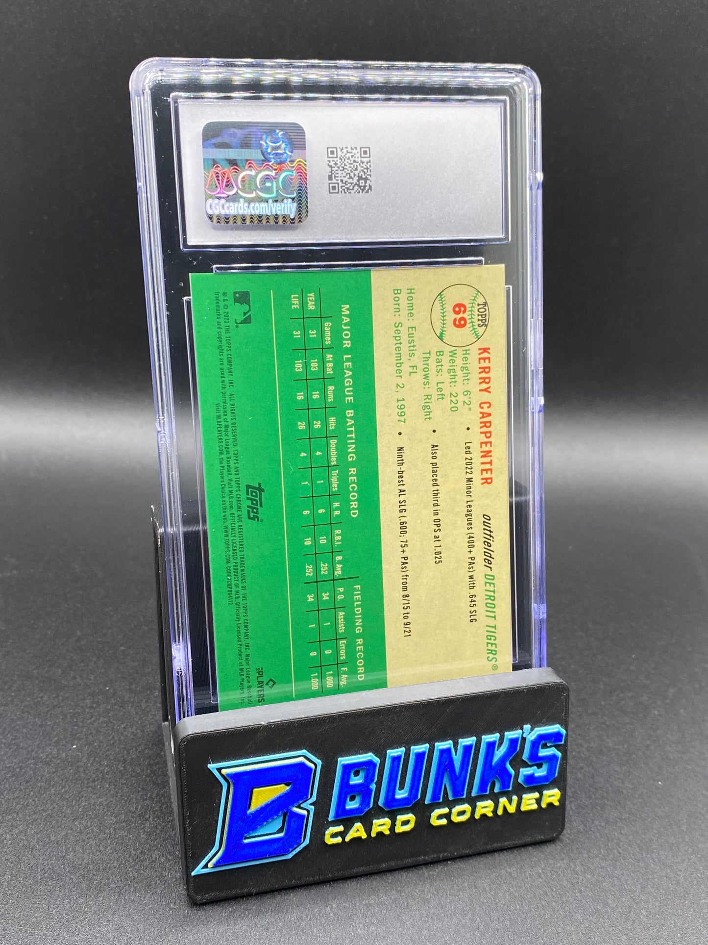 2023 Kerry Carpenter Toile Cream/ Fuchsia Lava Ref. 71/100 CGC 9.5