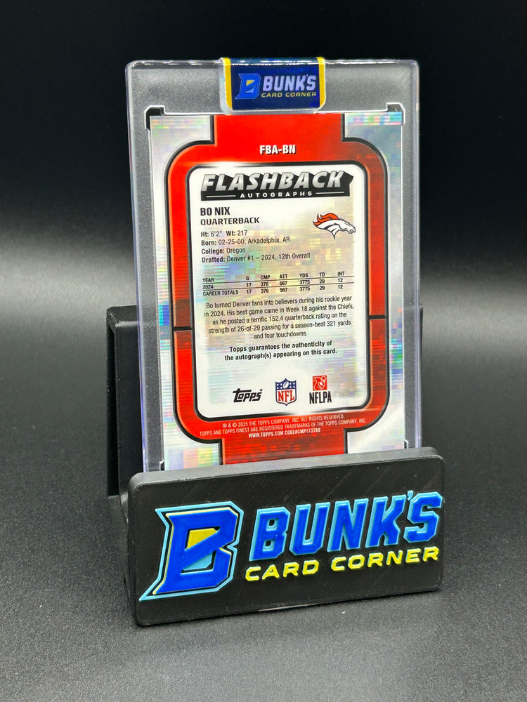 2025 Bo Nix Topps Finest Flashback Auto 19/50