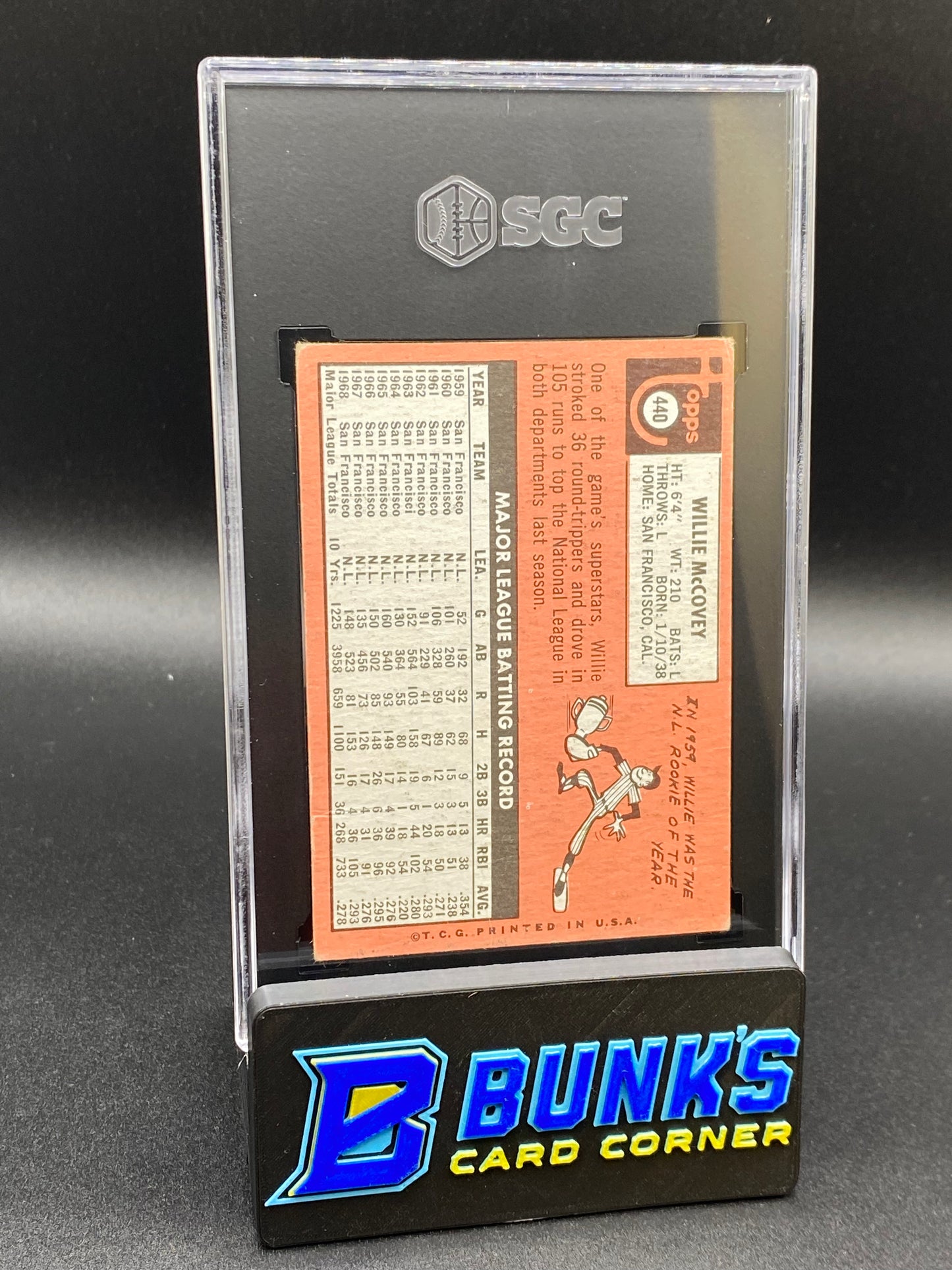 1969 Willie McCovey SGC 2.5 (Box B43)