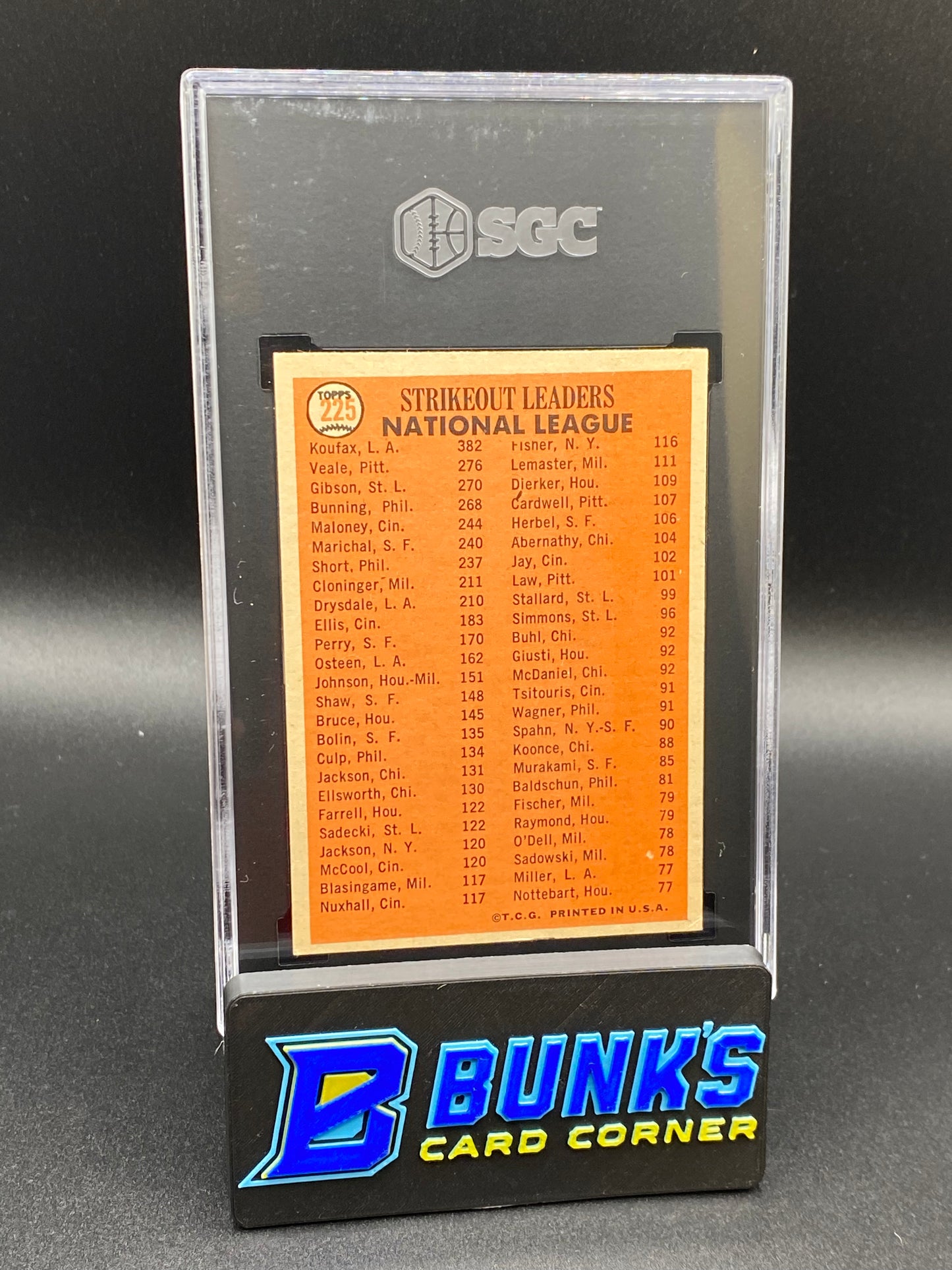 1966 N.L. Strikeout Leaders HOF SGC 7 (Box B43)