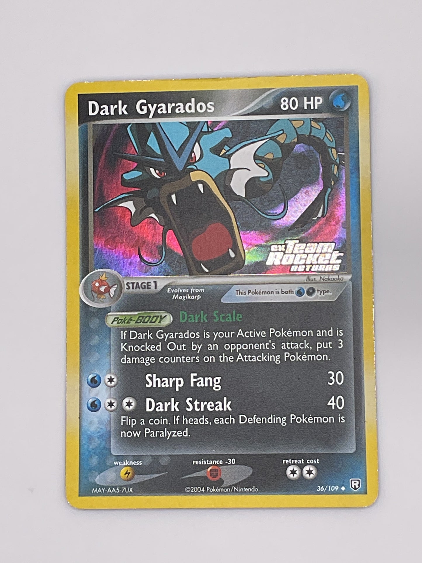 Dark Gyarados Reverse Holo Team Rocket Return MP