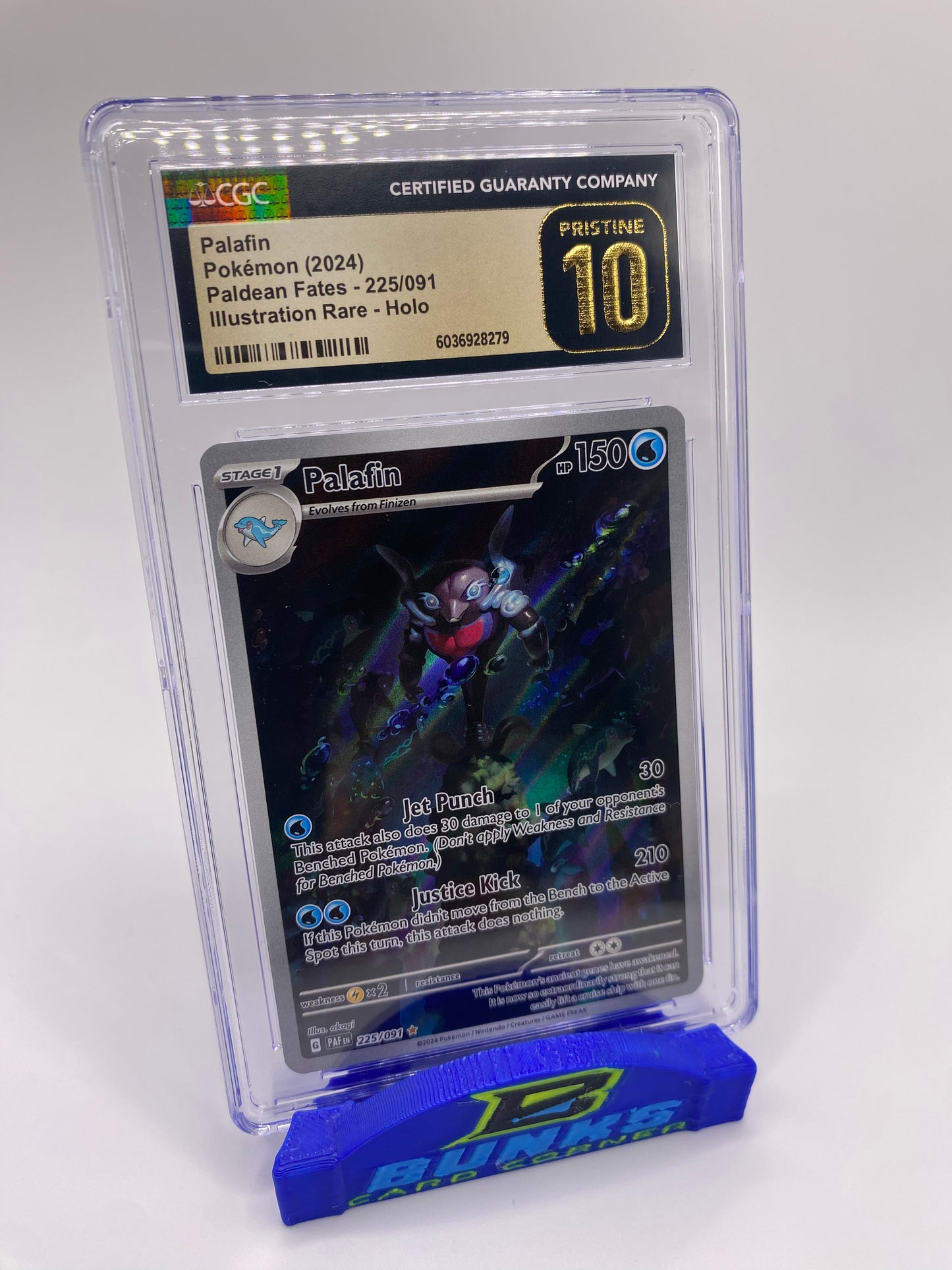 CGC PRISTINE 10 Palafin Illustration Rare Paldean Fates 2024