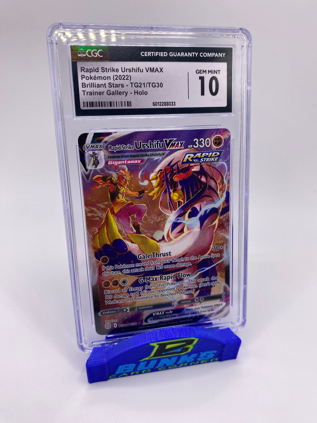 CGC 10 Rapid Strike Urshifu VMAX Trainer Gallery Brilliant Stars 2022