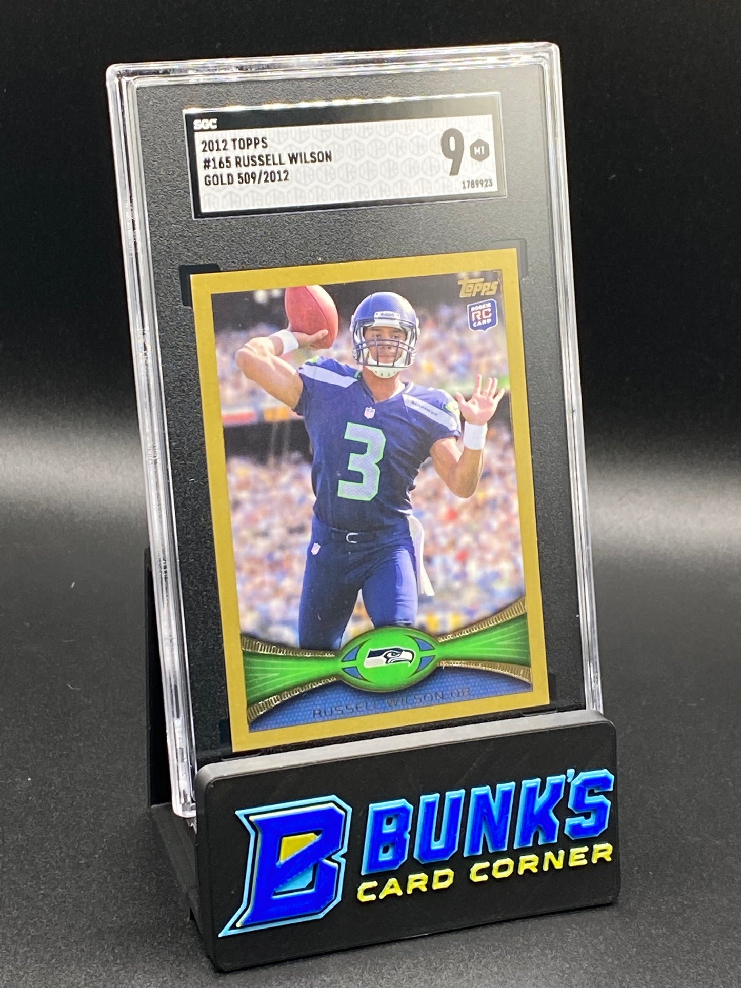2012 Russell Wilson Gold RC SGC 9 (Box 26)