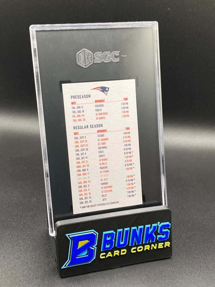 2018 New England Patriots Schedule SGC
