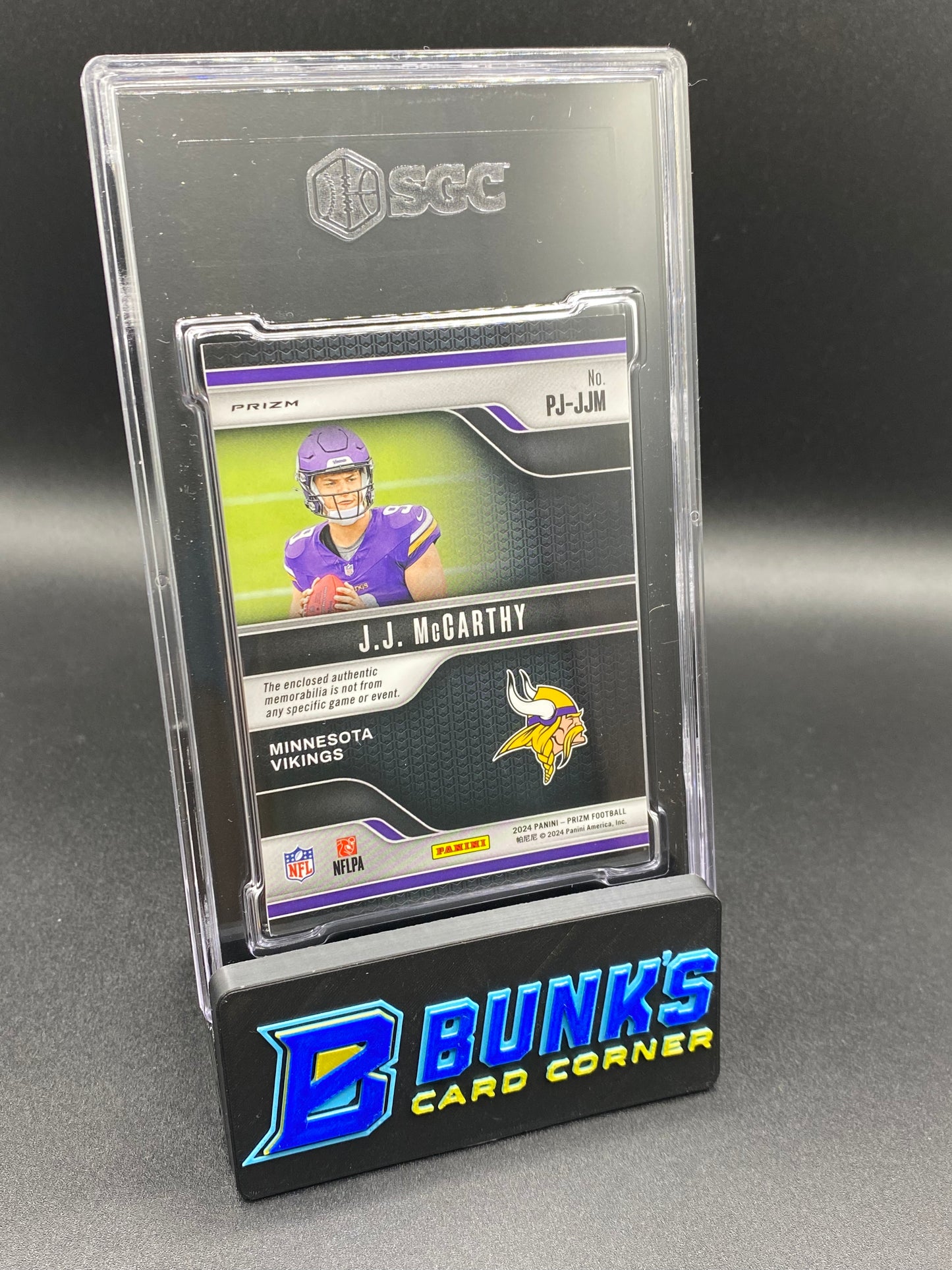 2024 JJ McCarthy Premier Jerseys Silver Patch PC SGC 9.5 (Box 27)