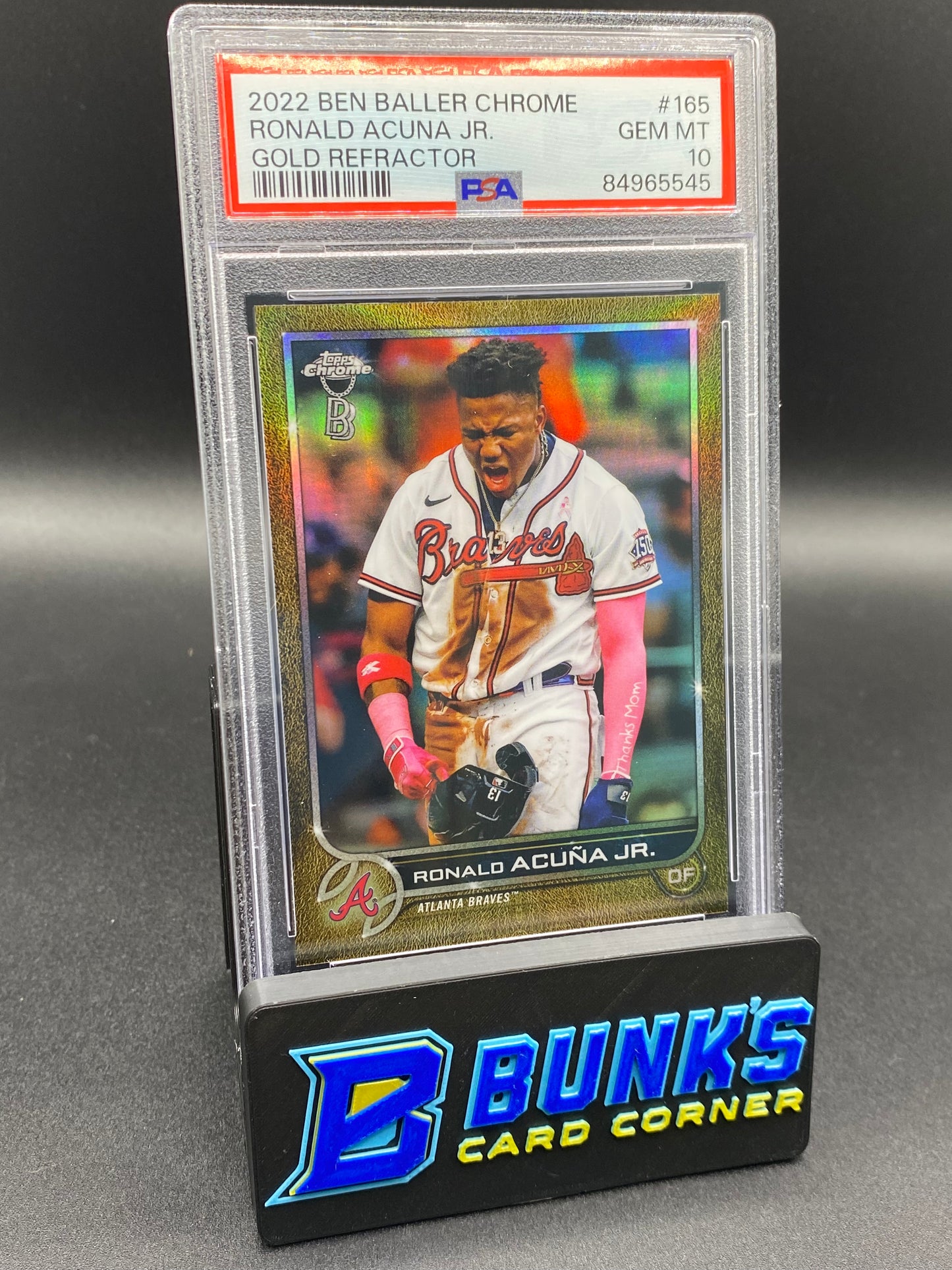 2022 Ronald Acuna JR. Gold Refractor PSA 10