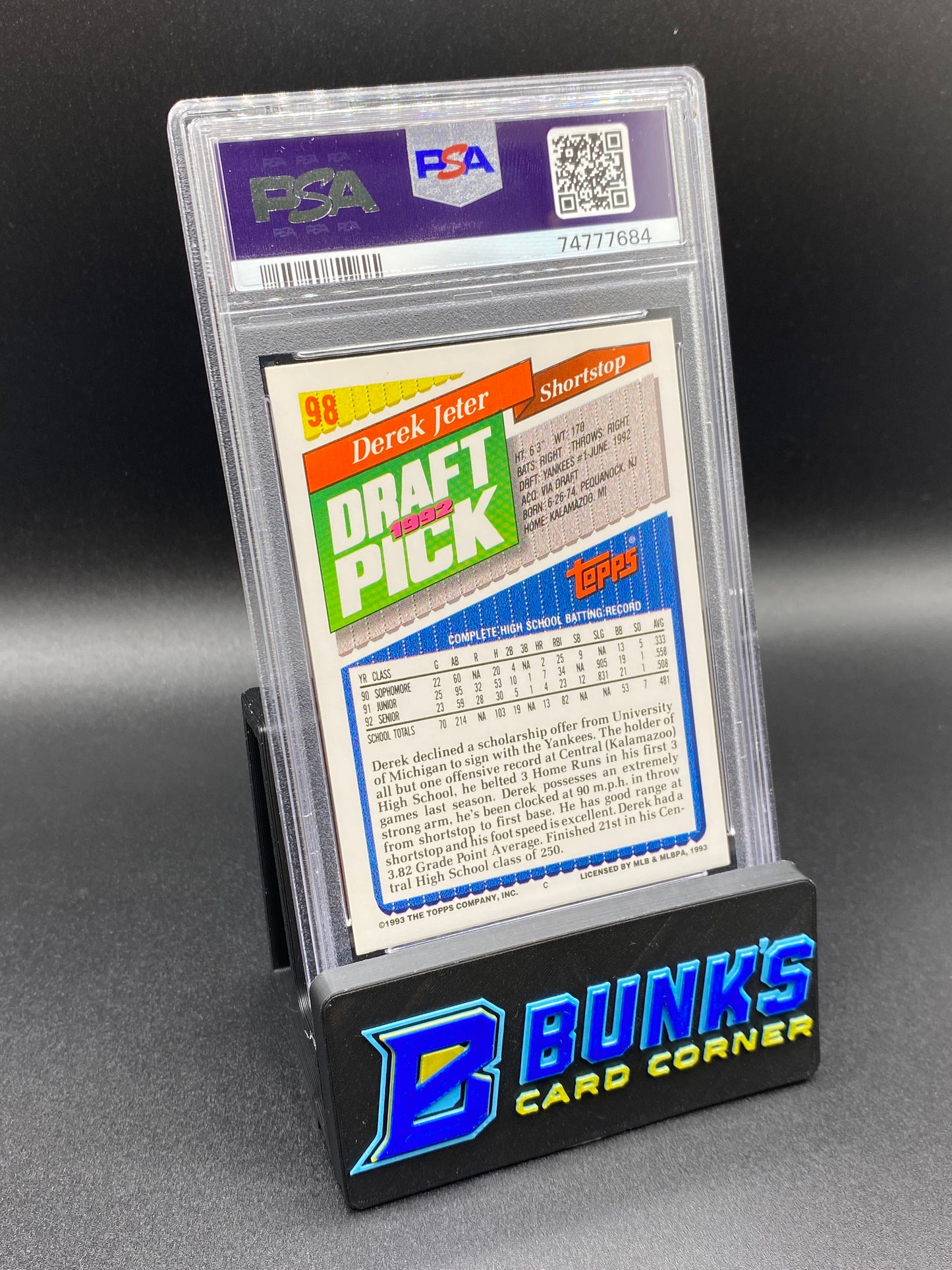 1993 Derek Jeter PSA 9 (Box 33)