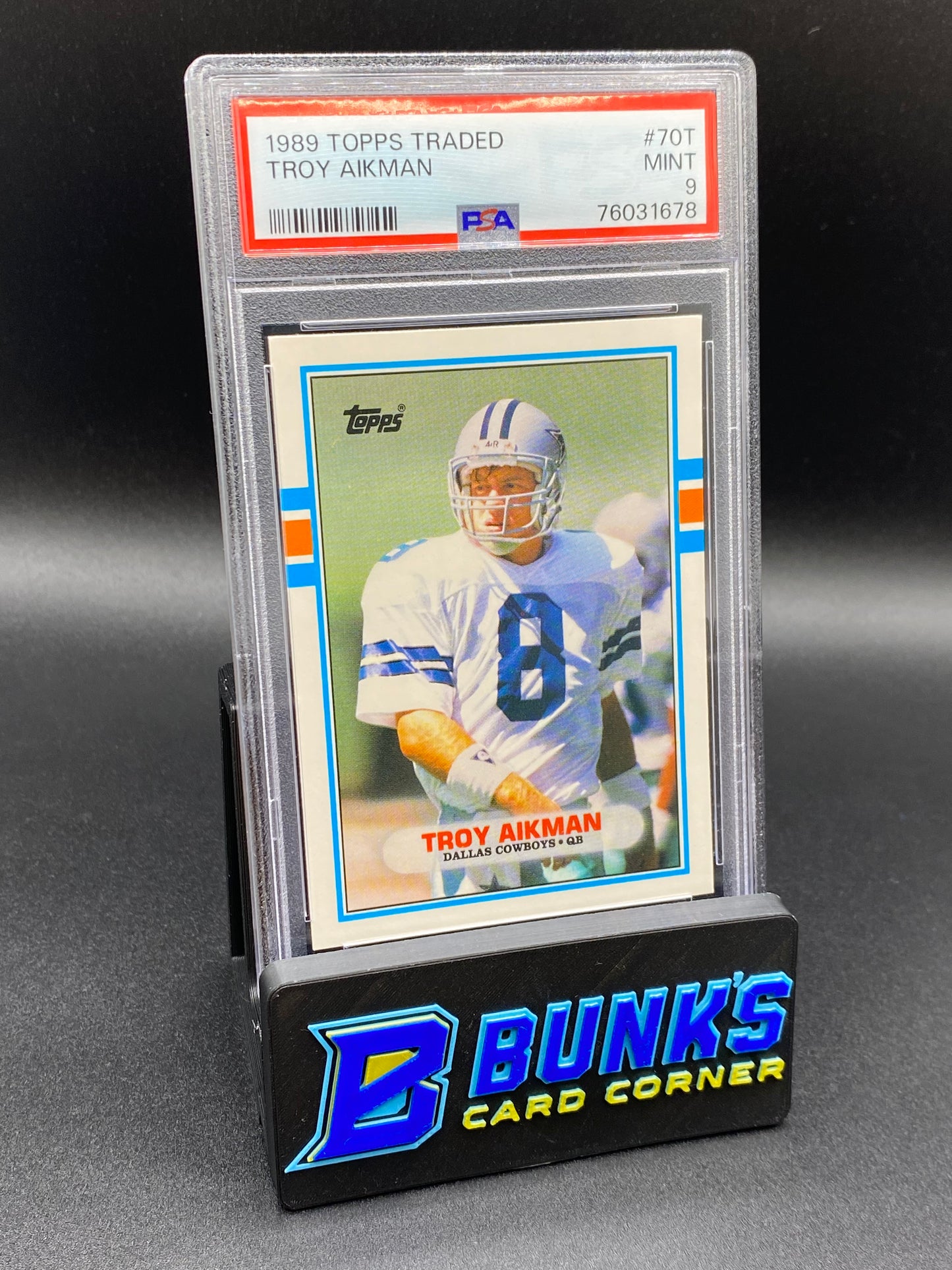 1989 Troy Aikman PSA 9 RC (Box 34)