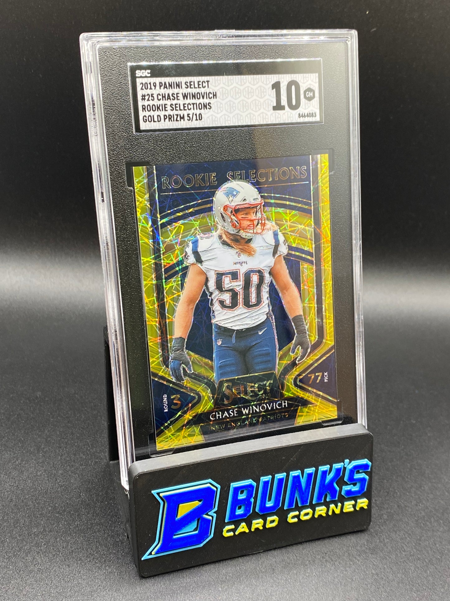 2019 Chase Winovich Rookie Selections Gold Prizm SGC 10 (Box 34)