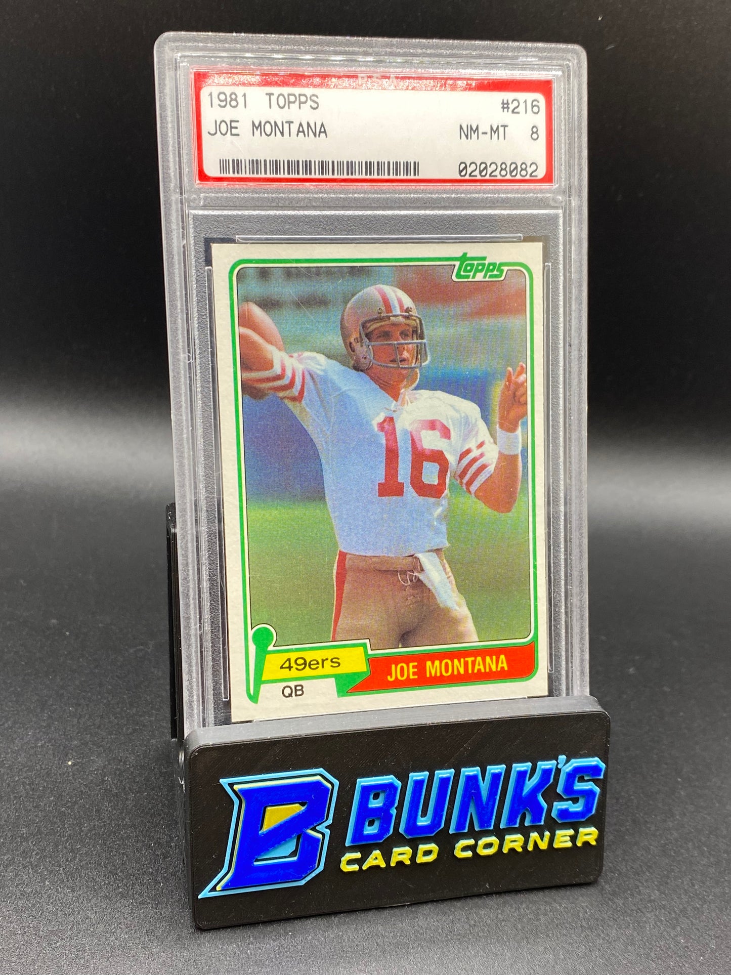 1981 Joe Montana RC PSA 8 (Box A14)