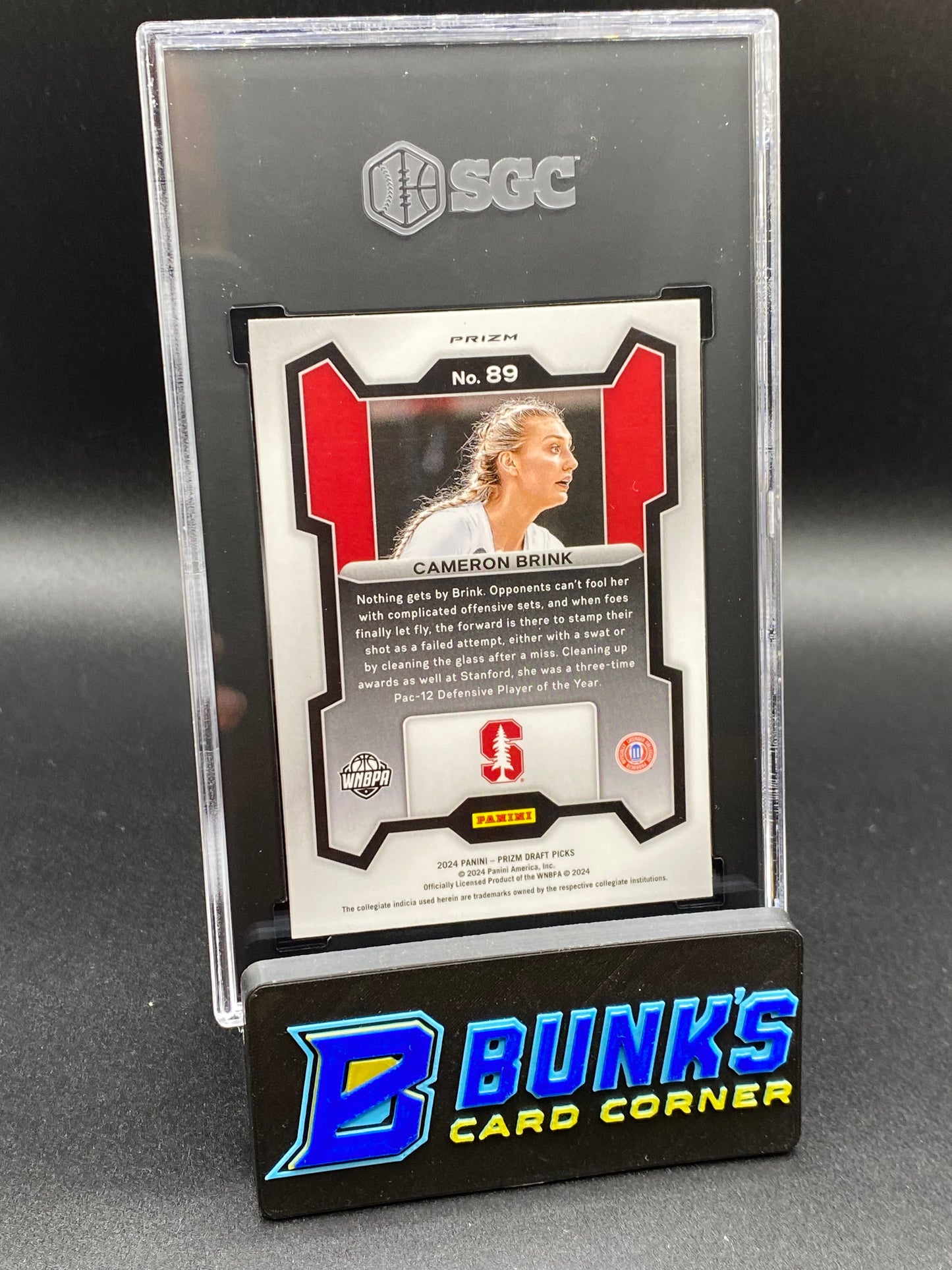 2024-25 Cameron Brink Purple Wave Prizm SGC 9.5 RC (Box 35)