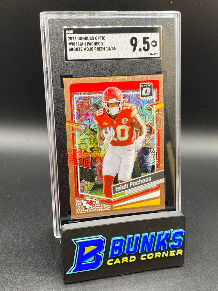 2023 Isiah Pacheco Bronze Mojo Prizm SGC 9.5