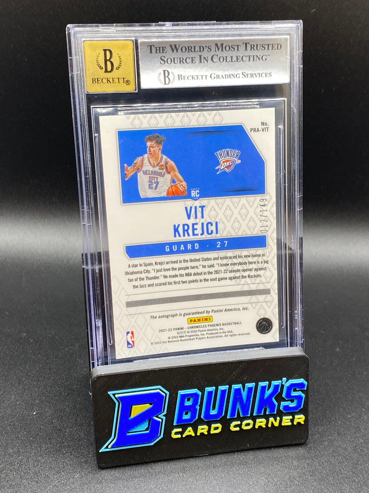 2021-22 Vit Krejci Rookie Auto. Becket