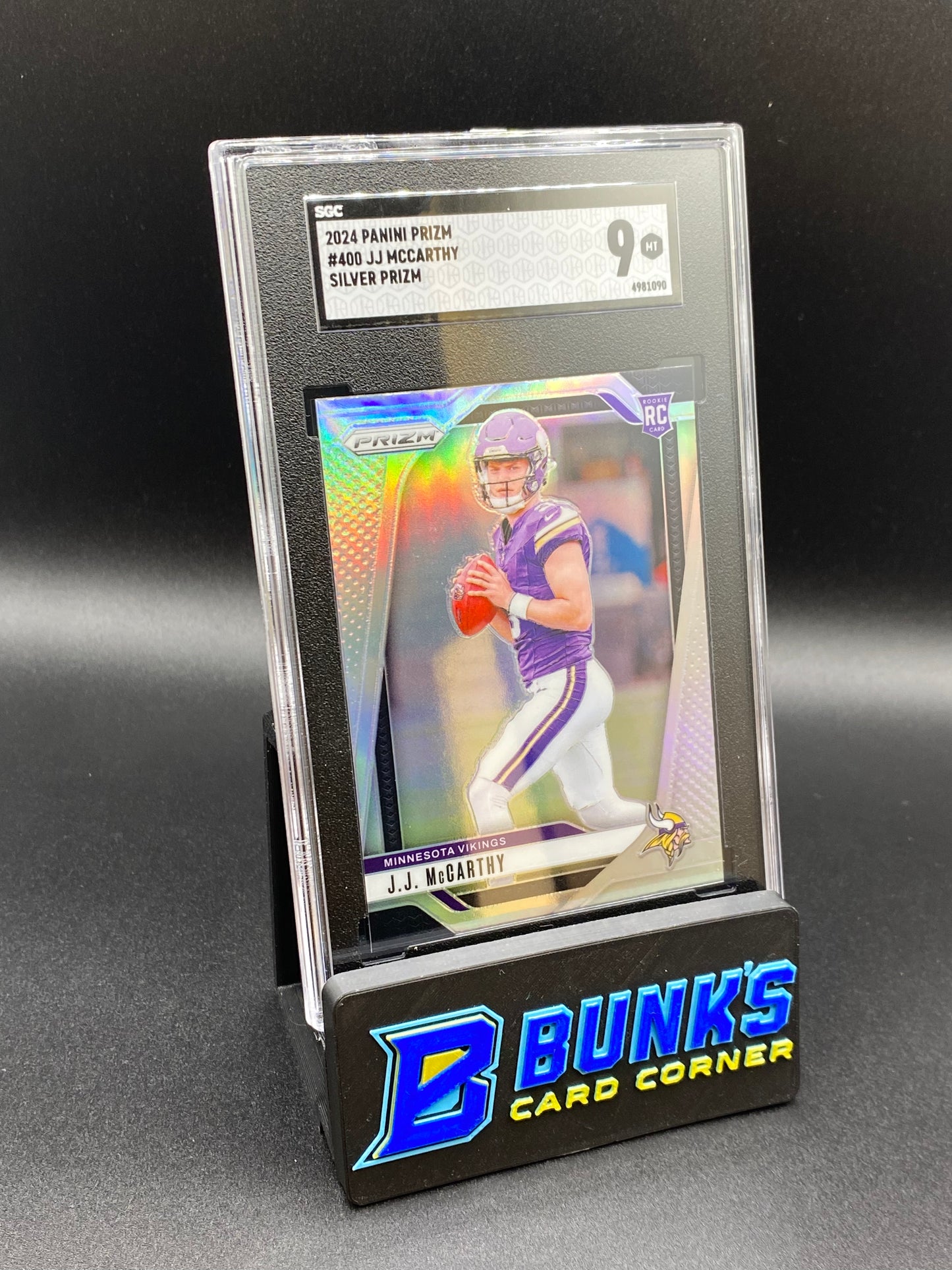 2024 JJ McCarthy Silver Prizm SGC 9 RC (Box 36)