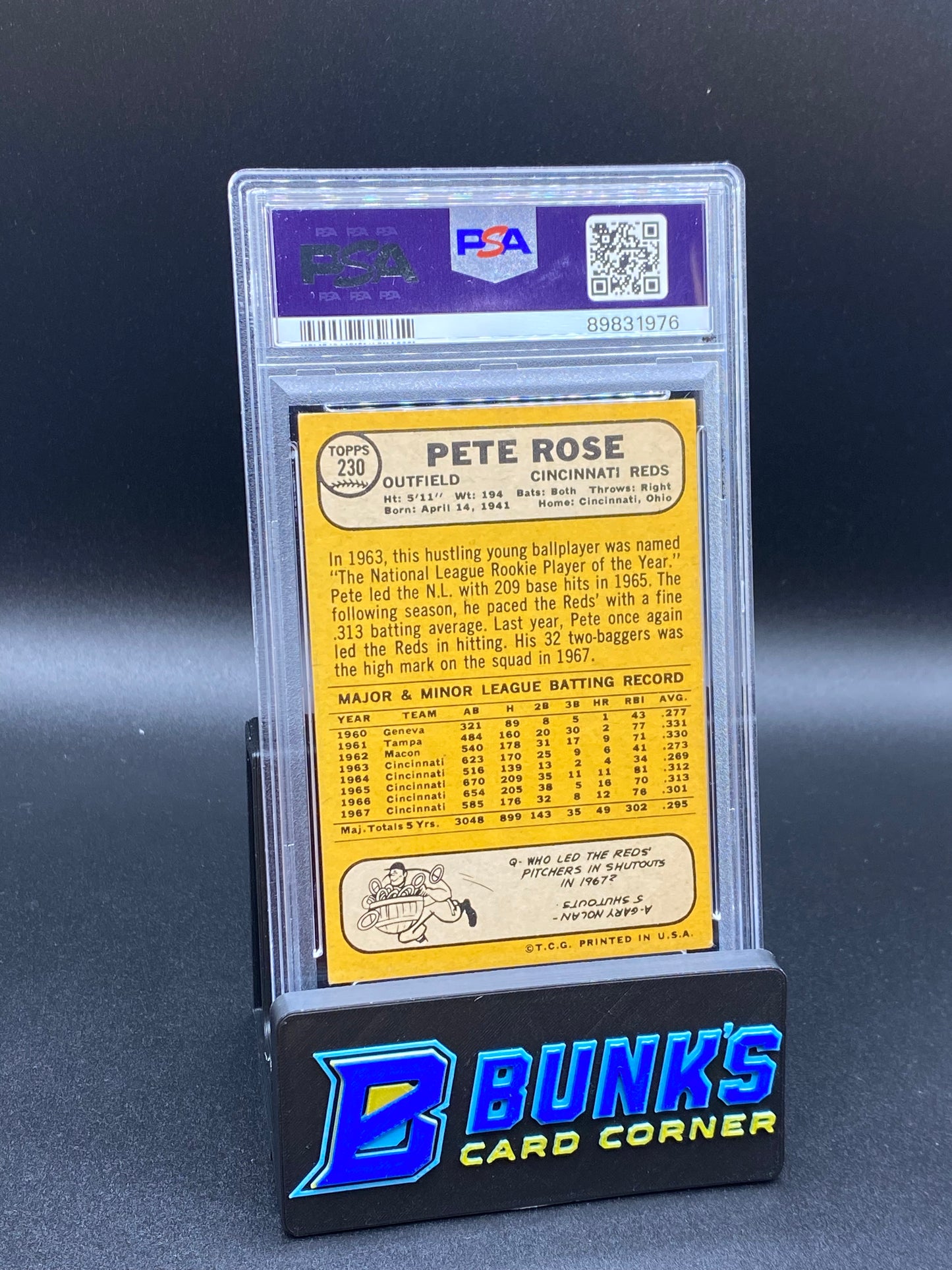 1968 Pete Rose PSA 6 (Box 41)