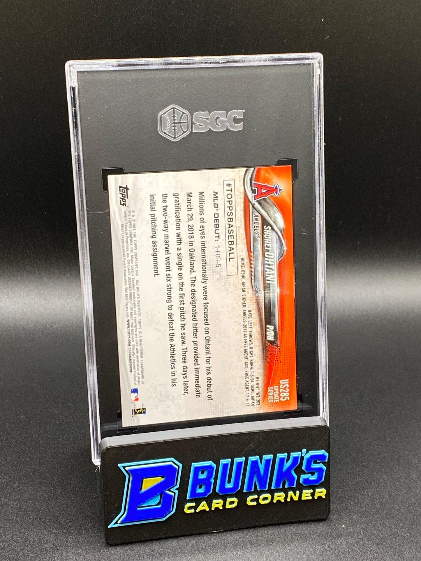 2018 Shohei Ohtani Rookie Debut SGC 9.5 (Box B46)