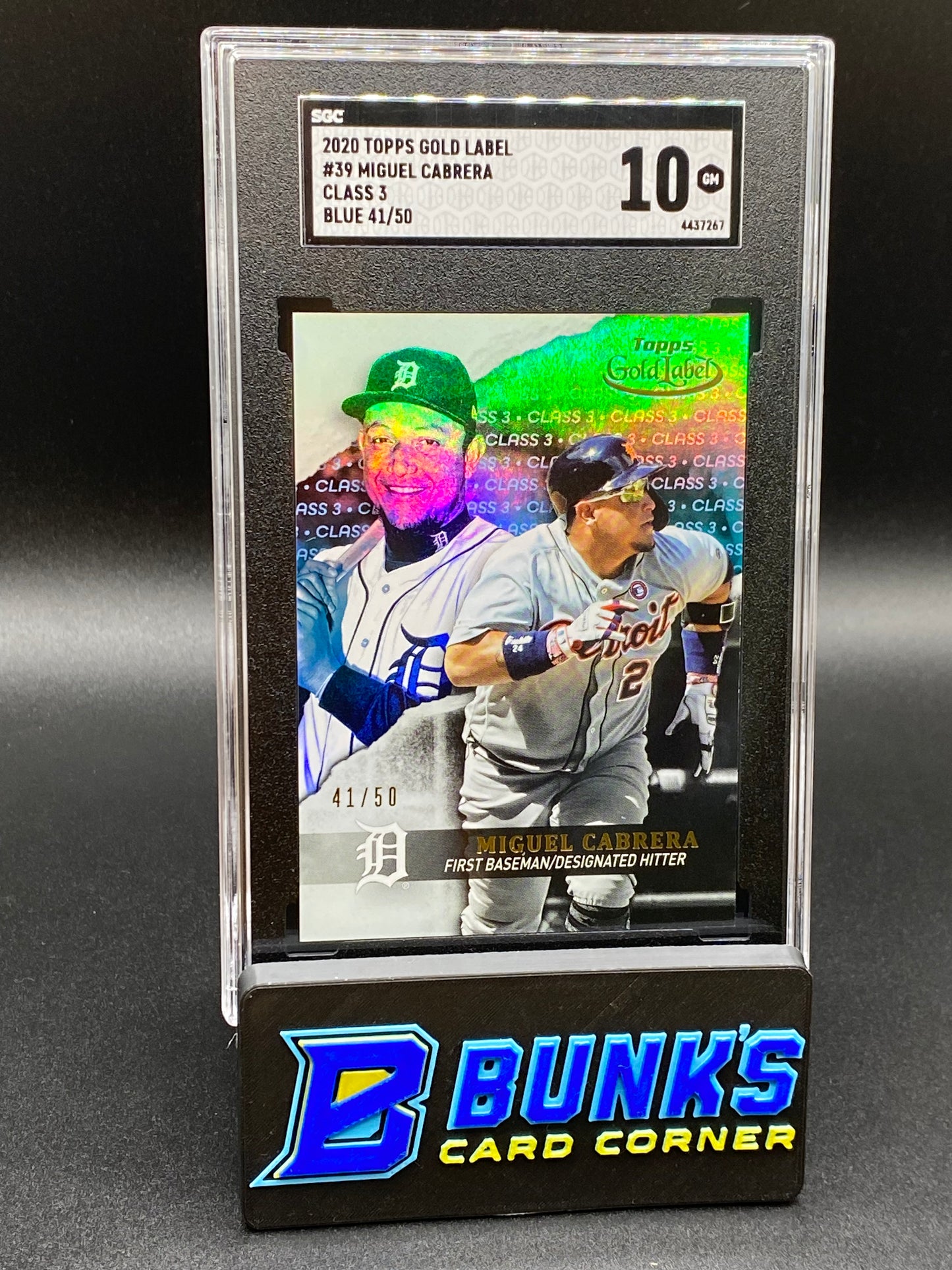 2020 Miguel Cabrera Class 3 Blue SGC 10 (Box B47)