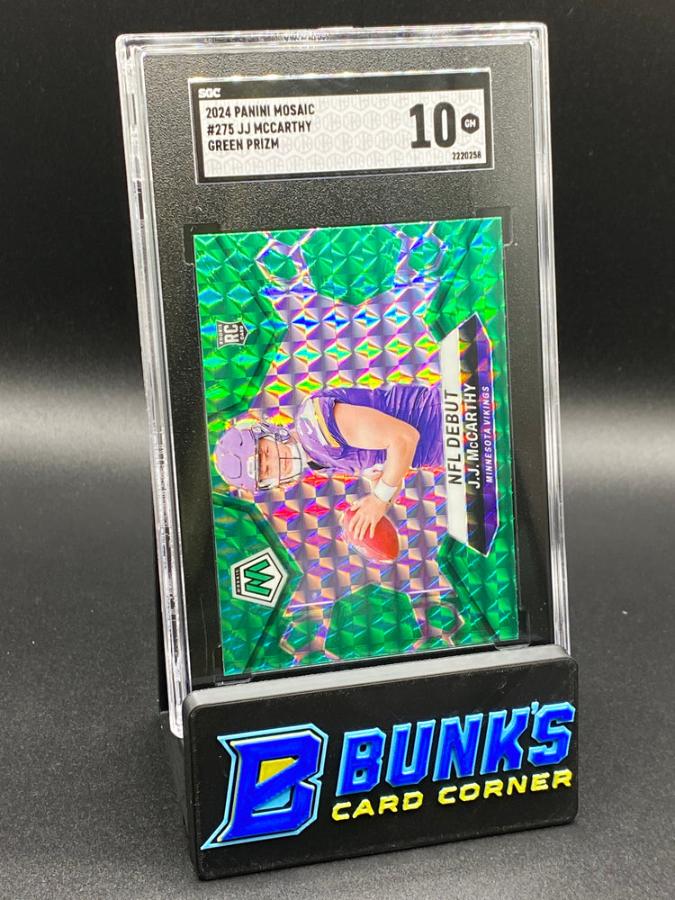 2024 JJ McCarthy Green Prizm RC SGC 10