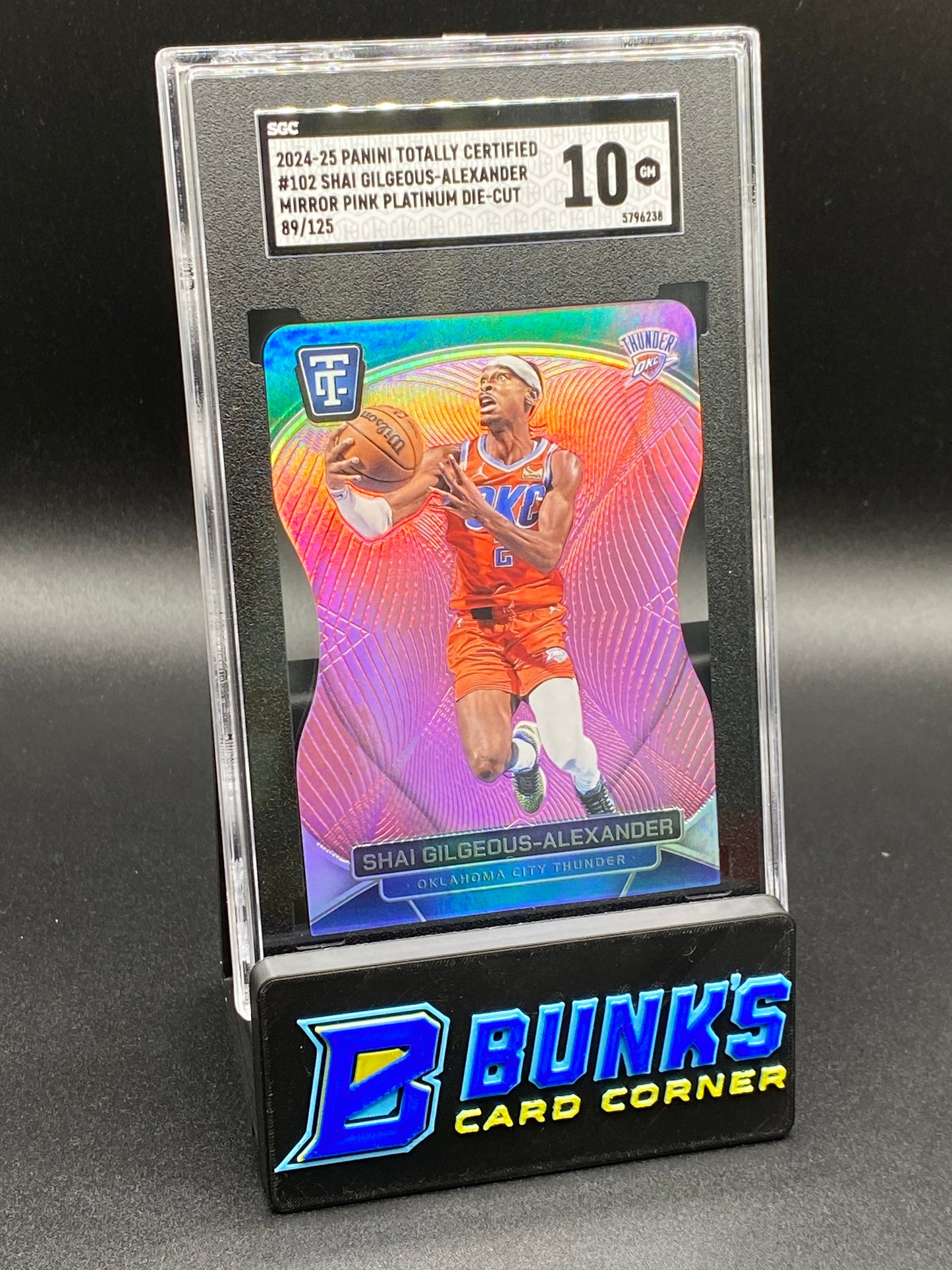 2024-25 Shai Gilgeous-Alexander Mirror Pink Platinum Die-Cut SGC 10 (Box B50)