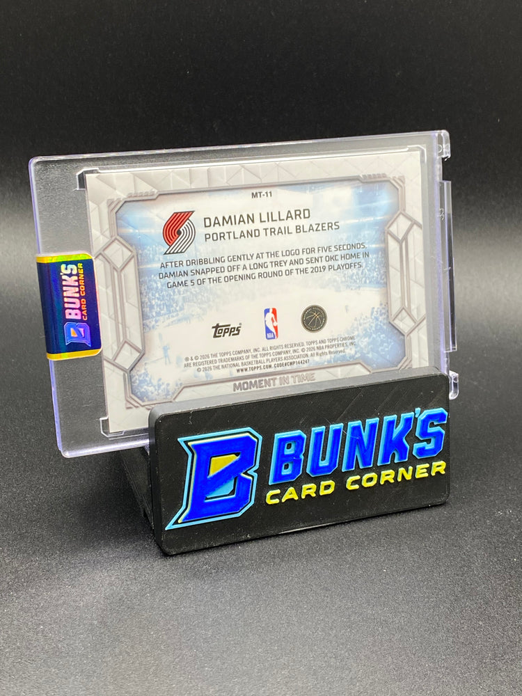 2026 Damian Lillard Topps Chrome Update Moments in Time Black 7/10