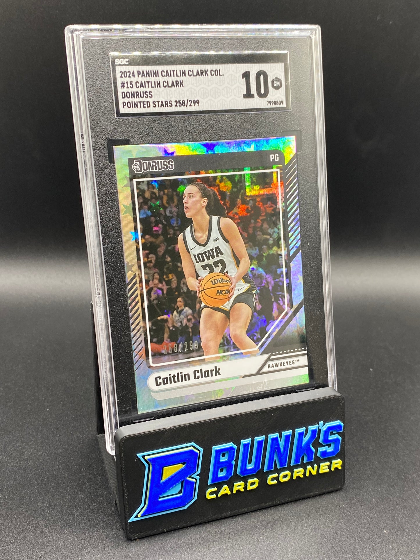 2024 Caitlin Clark Pointed Stars 258/299 SGC 10