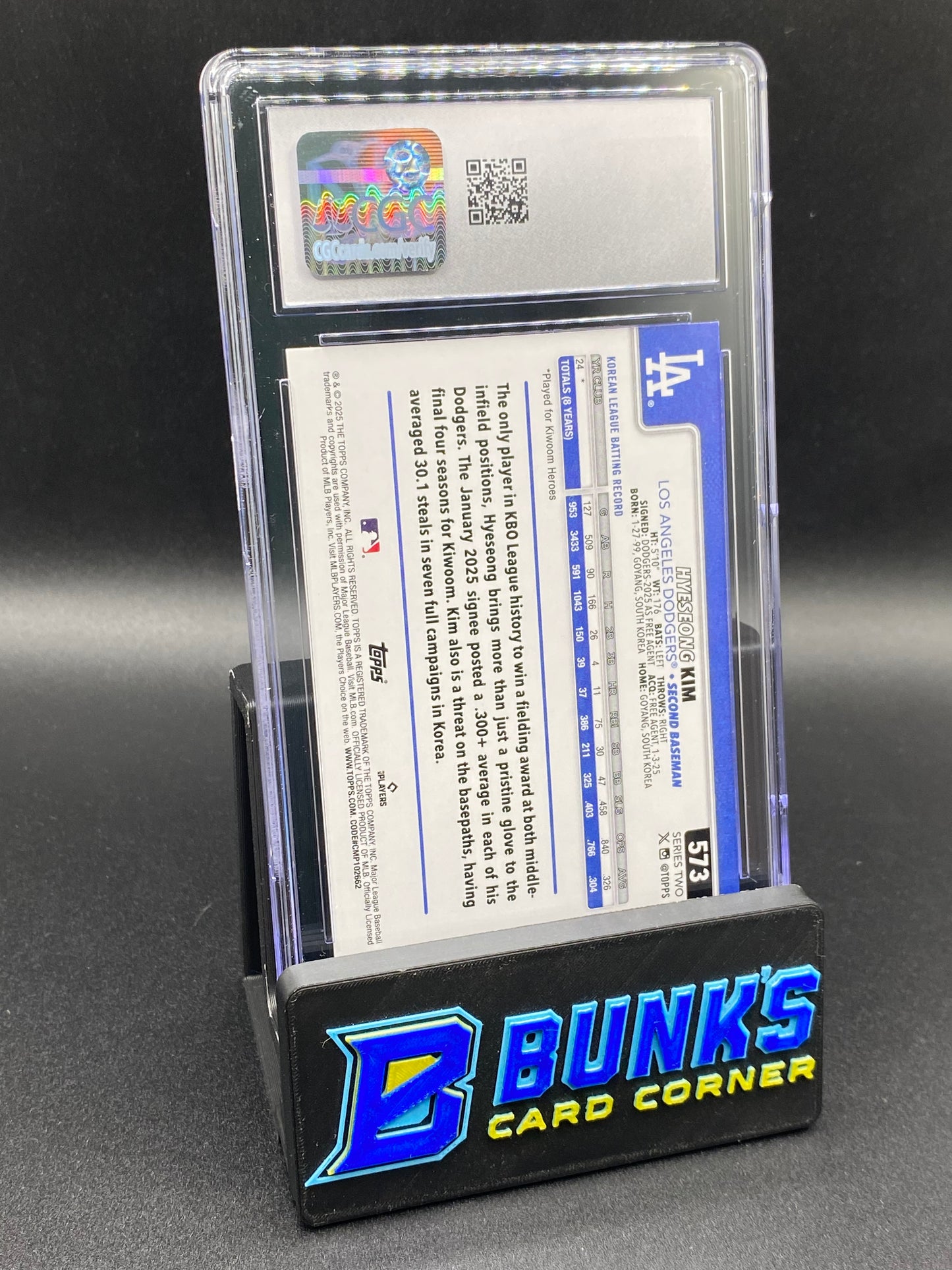 2025 Hyeseong Kim Diamante Foil CGC 10