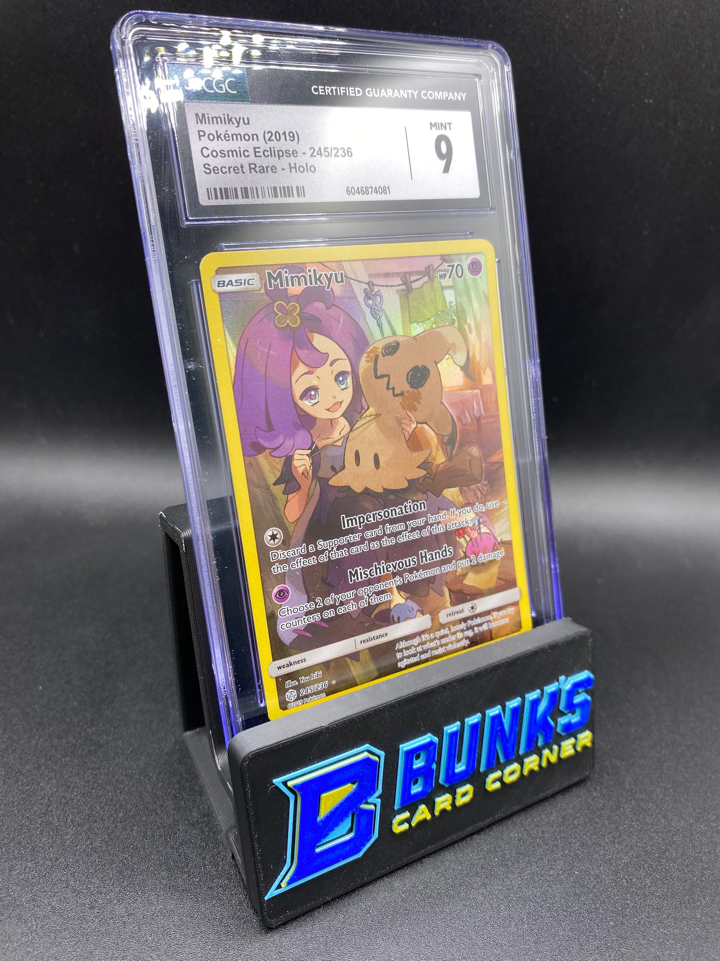 Mimikyu Secret Rare Cosmic Eclipse CGC 9